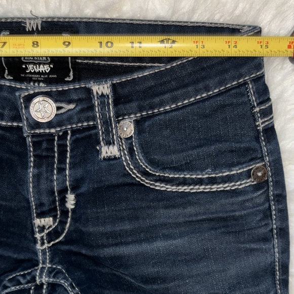 Big Star⭐️Jenae Ankle Skinny Black Label Stretch Dark Wash Jean 26R - Picture 5 of 16